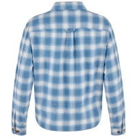 Ovik Boxy Flannel Shirt W | 111-543 - Eggshell/Dawn Blue -2