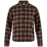 Ovik Boxy Flannel Shirt W | 550-265 - Black Wood/Brown -1