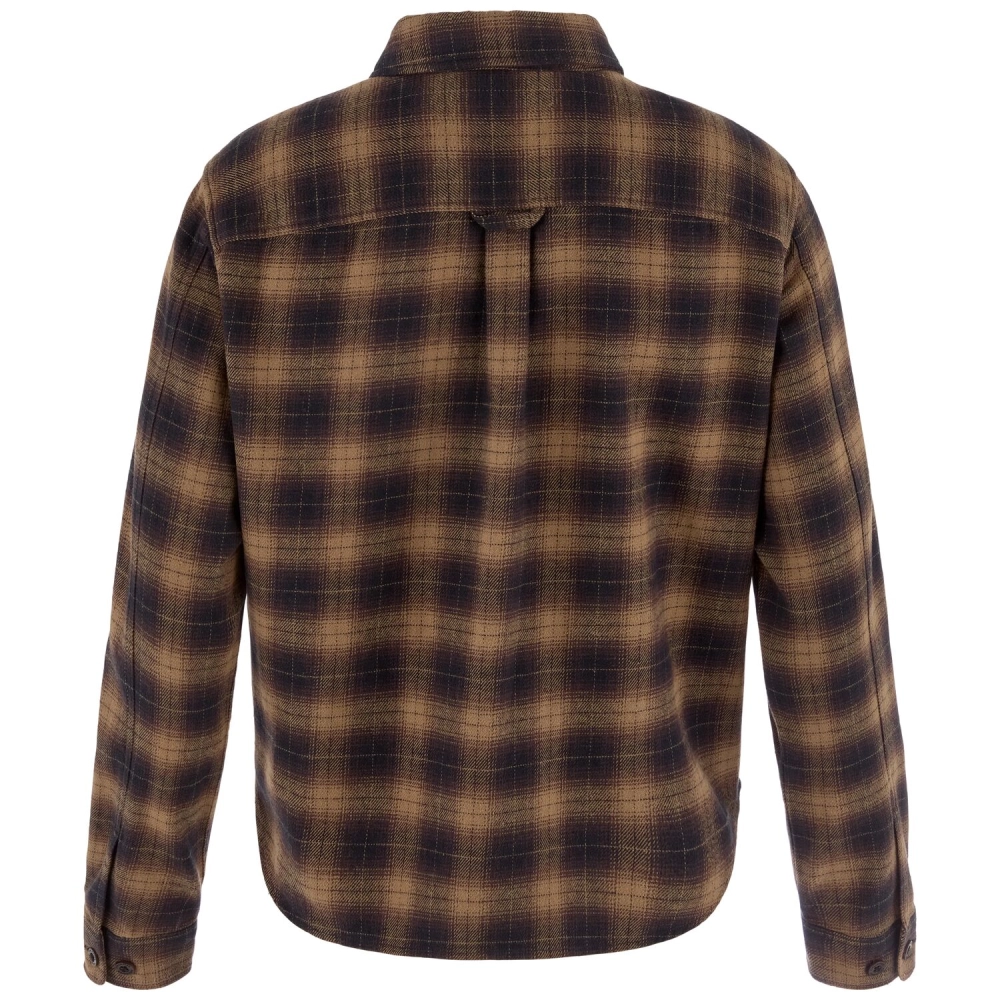 Ovik Boxy Flannel Shirt W | 550-265 - Black Wood/Brown -2