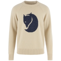 Fjallraven Logo Knit Sweater M | 191 Light Beige -1