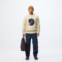Fjallraven Logo Knit Sweater M | 191 Light Beige -3
