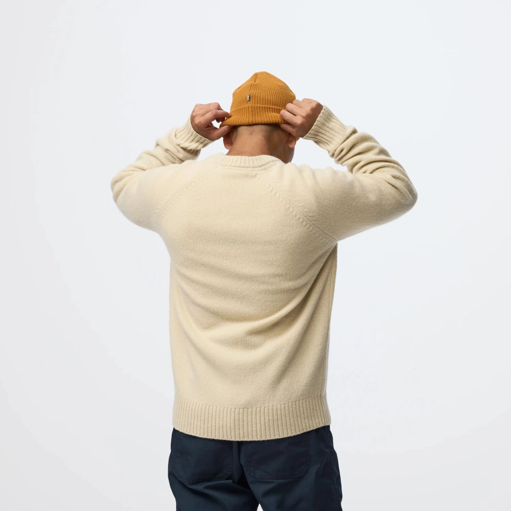 Fjallraven Logo Knit Sweater M | 191 Light Beige -4