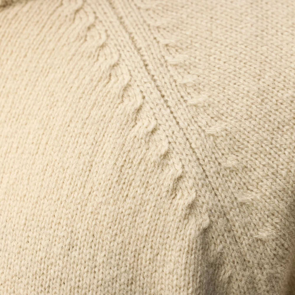 Fjallraven Logo Knit Sweater M | 191 Light Beige -5