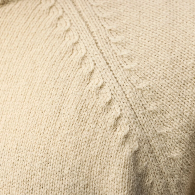 Fjallraven Logo Knit Sweater M | 191 Light Beige -5