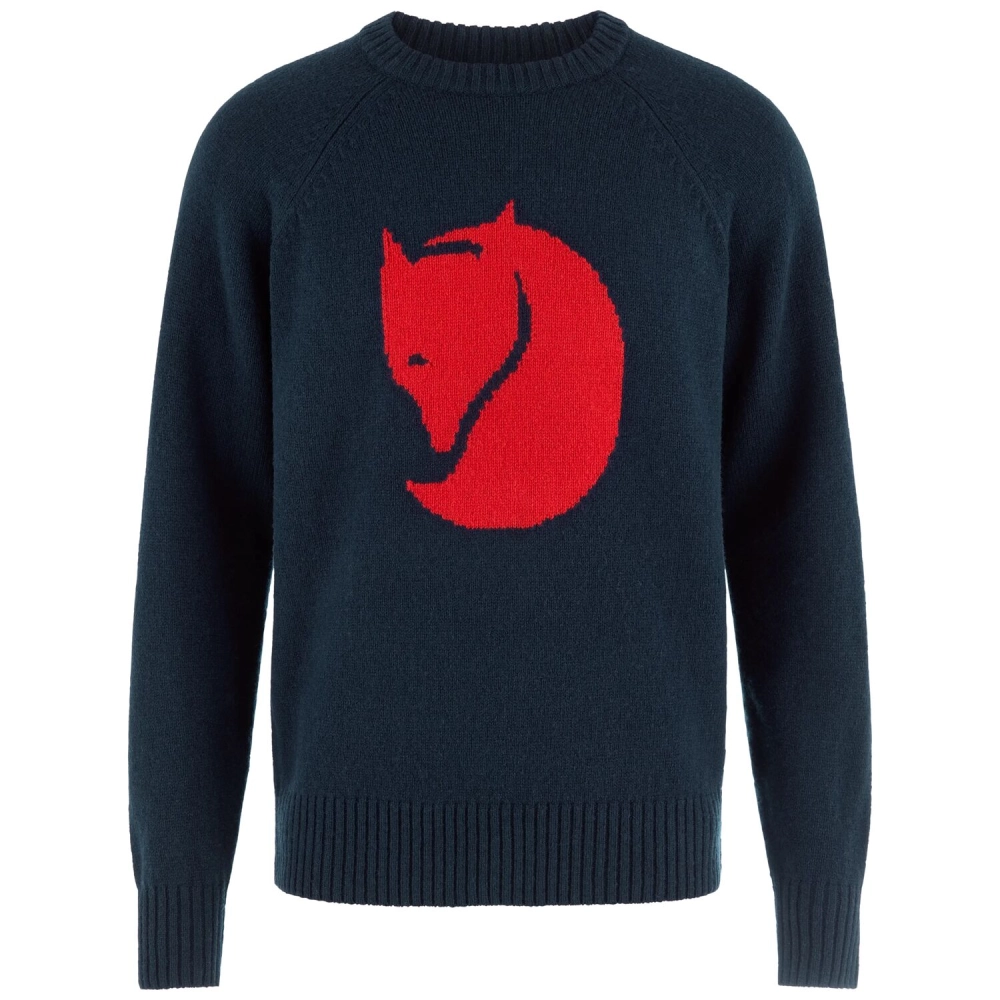 Fjallraven Logo Knit Sweater M | 555 Dark Navy -1