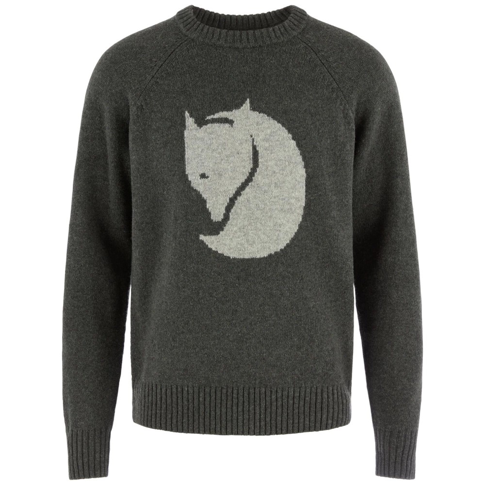 Fjallraven Logo Knit Sweater M | 662 Deep Forest -1