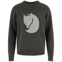 Fjallraven Logo Knit Sweater M | 662 Deep Forest -1