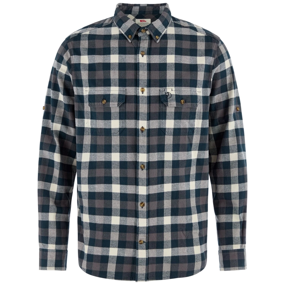 Skog Relaxed Shirt M | 555-113 Dark Navy/Chalk White -1