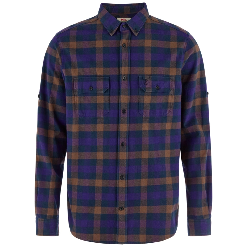 Skog Relaxed Shirt M | 555-425 Dark Navy/Dark Violet -1