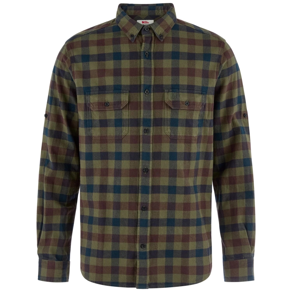Skog Relaxed Shirt M | 625-555 Laurel Green/Dark Navy -1