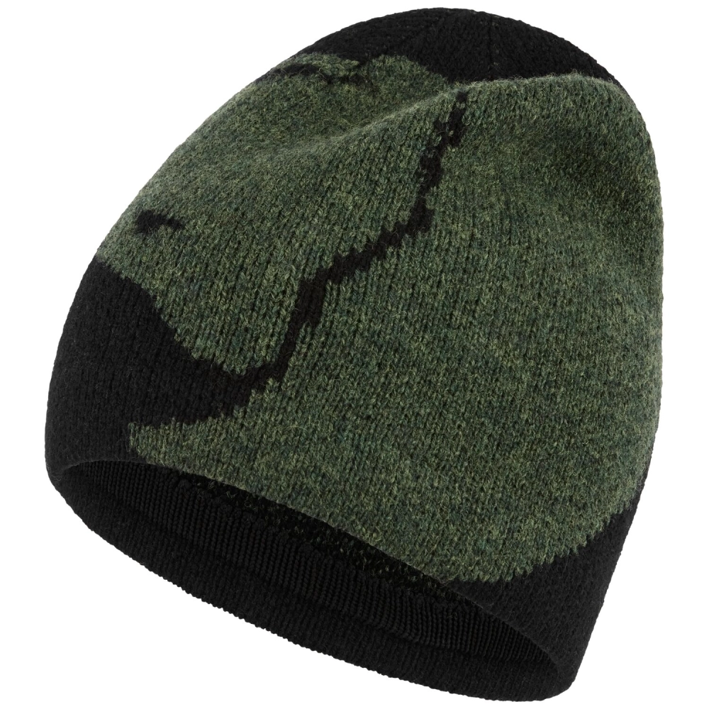 Bergtagen Jacquard Beanie | 550-662 Black-Deep Forest 1