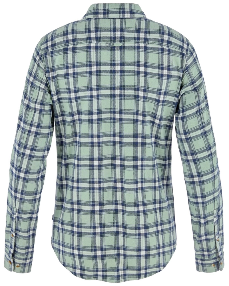 Ovik Flannel Shirt LS W, kolor: 674-111 - Misty Green-Eggshell