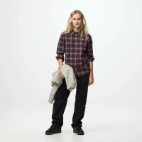 Ovik Classic Flannel Shirt W | 294-425 Black Oak / Dark Violet