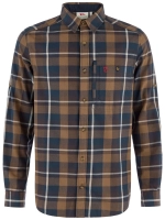 Fjallglim Regular Shirt M, kolor: 265-294 -Wood Brown / Black Oak