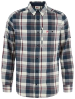 Fjallglim Regular Shirt M, kolor: 555-113 - Dark Navy / Chalk White