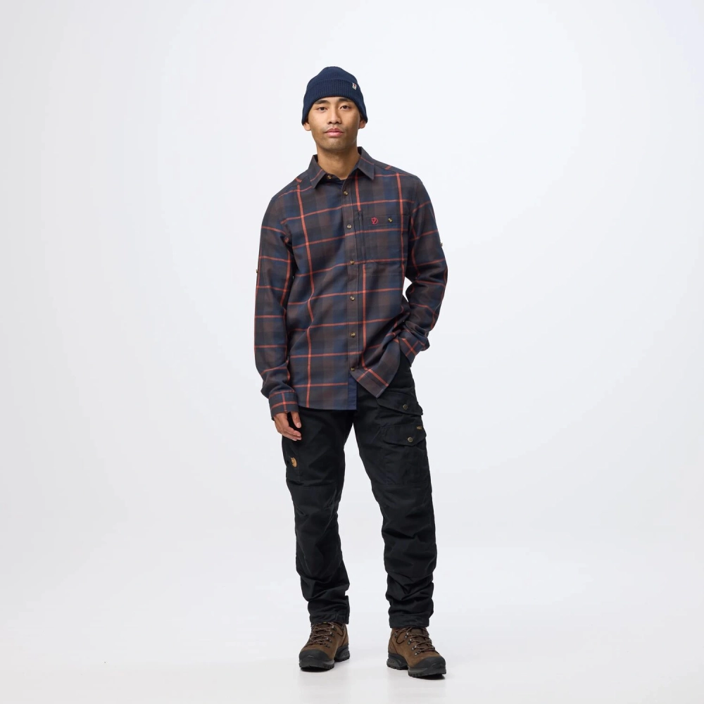 Fjallglim Regular Shirt M, kolor: 294-215 -Black Oak / Autumn Leaf