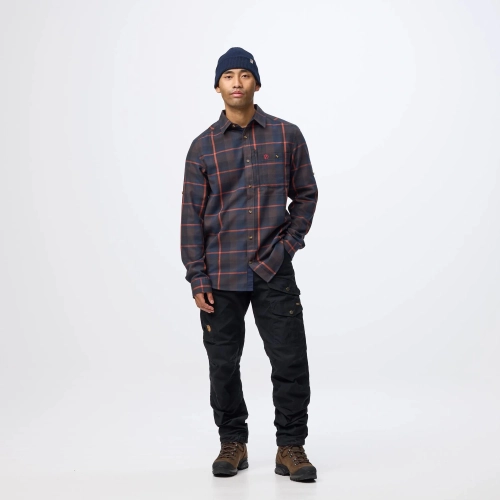 Fjallglim Regular Shirt M, kolor: 294-215 -Black Oak / Autumn Leaf