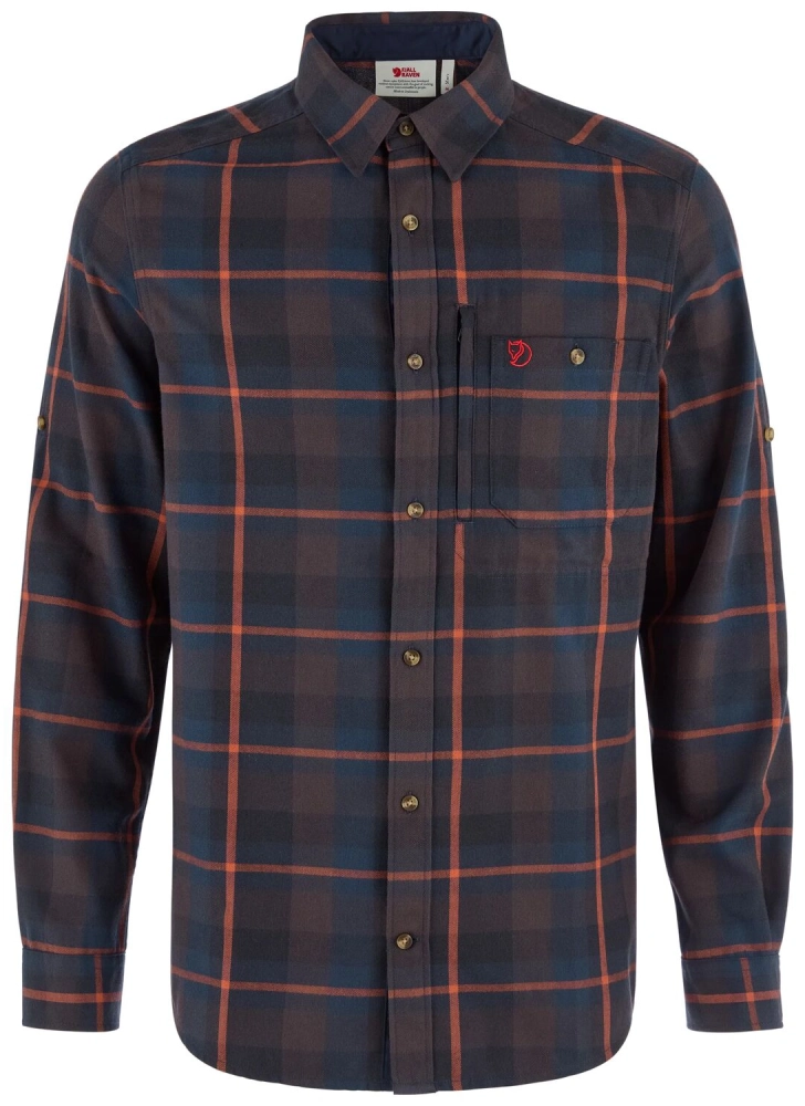 Fjallglim Regular Shirt M, kolor: 294-215 -Black Oak / Autumn Leaf