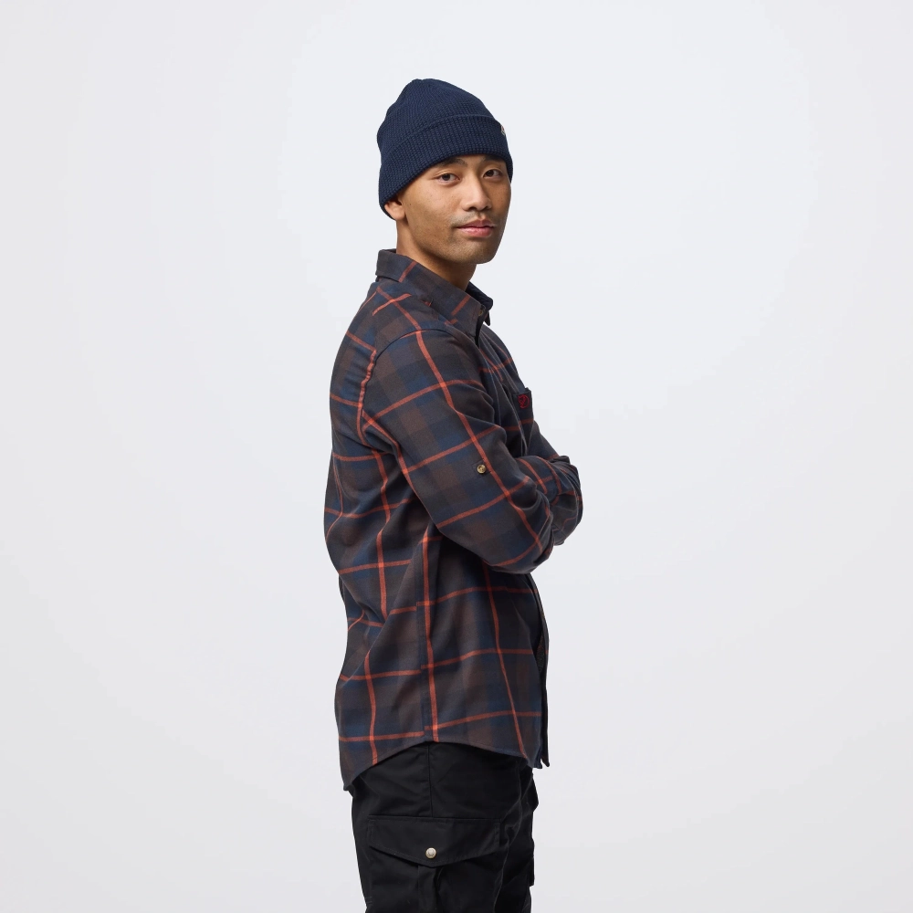Fjallglim Regular Shirt M, kolor: 294-215 -Black Oak / Autumn Leaf