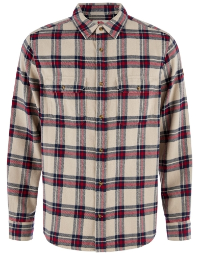 Ovik Heavy Flannel Shirt, kolor: 114-325 Light Fossil/Deep Red