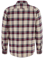 Ovik Heavy Flannel Shirt, kolor: 114-325 Light Fossil/Deep Red