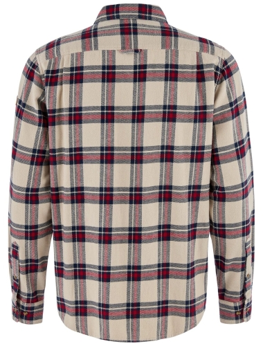 Ovik Heavy Flannel Shirt, kolor: 114-325 Light Fossil/Deep Red