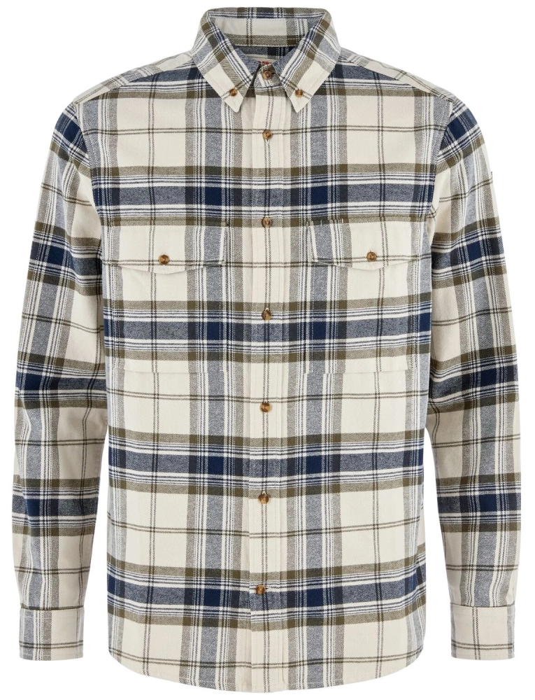 Ovik Twill Shirt, kolor: 115-555-Chalk White-Dark Navy