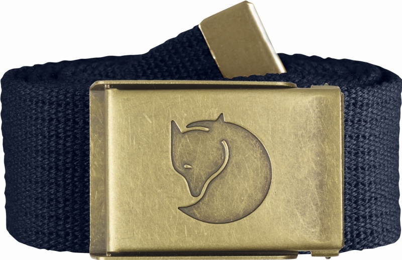 Fjallraven Canvas Brass Belt 4cm, kolor: 555 - Dark Navy