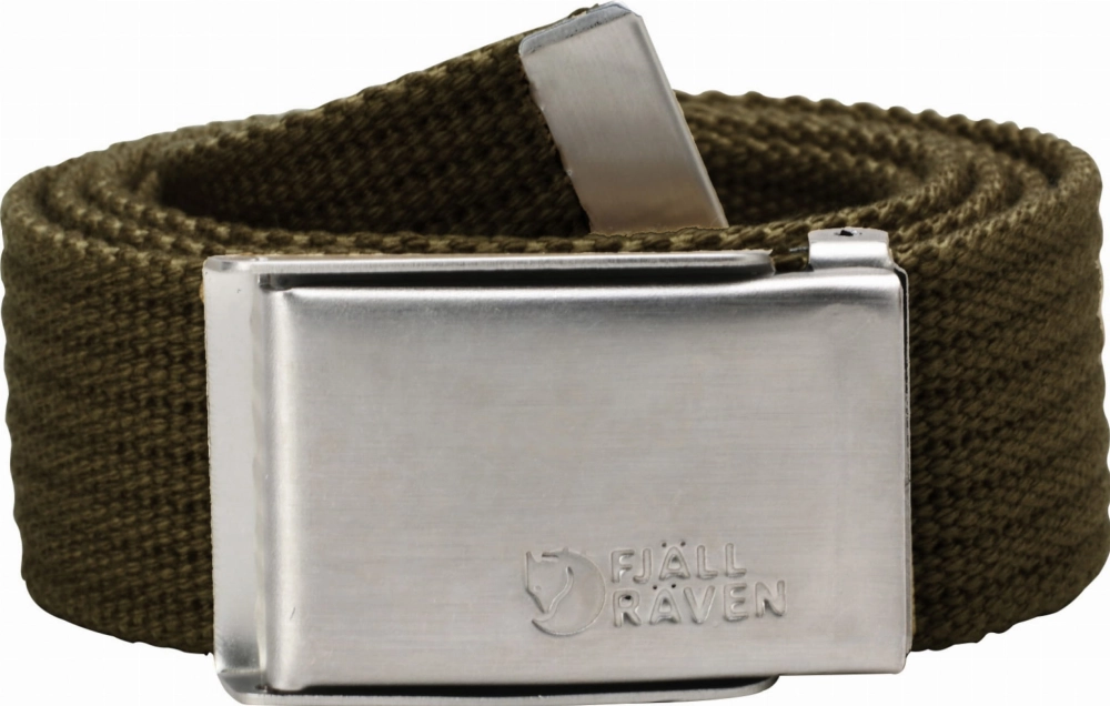 Merano Canvas Belt, kolor: 633 - Dark Olive.