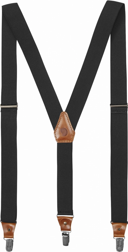 Fjallraven Leather Clip Suspenders, kolor: 030 - Dark Grey