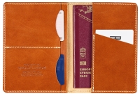 Fjallraven Leather Passport Cover, kolor: 249 - Leather Cognac