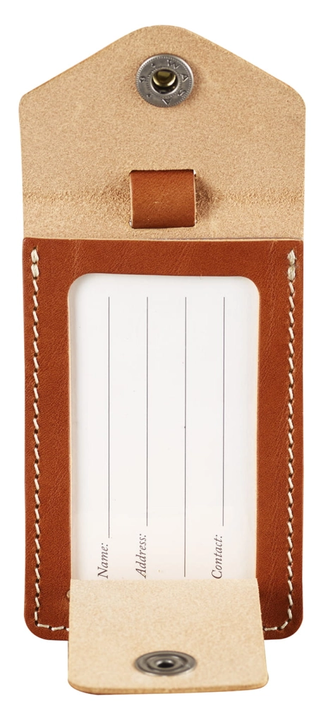 Leather Luggage Tag, kolor: 249 - Leather Cognac